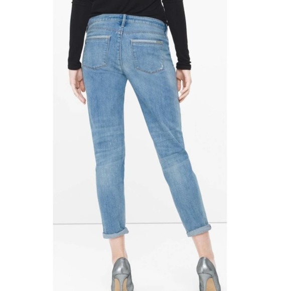 WHBM Destructed Girlfriend Jeans with Chains - Picture 2 of 12